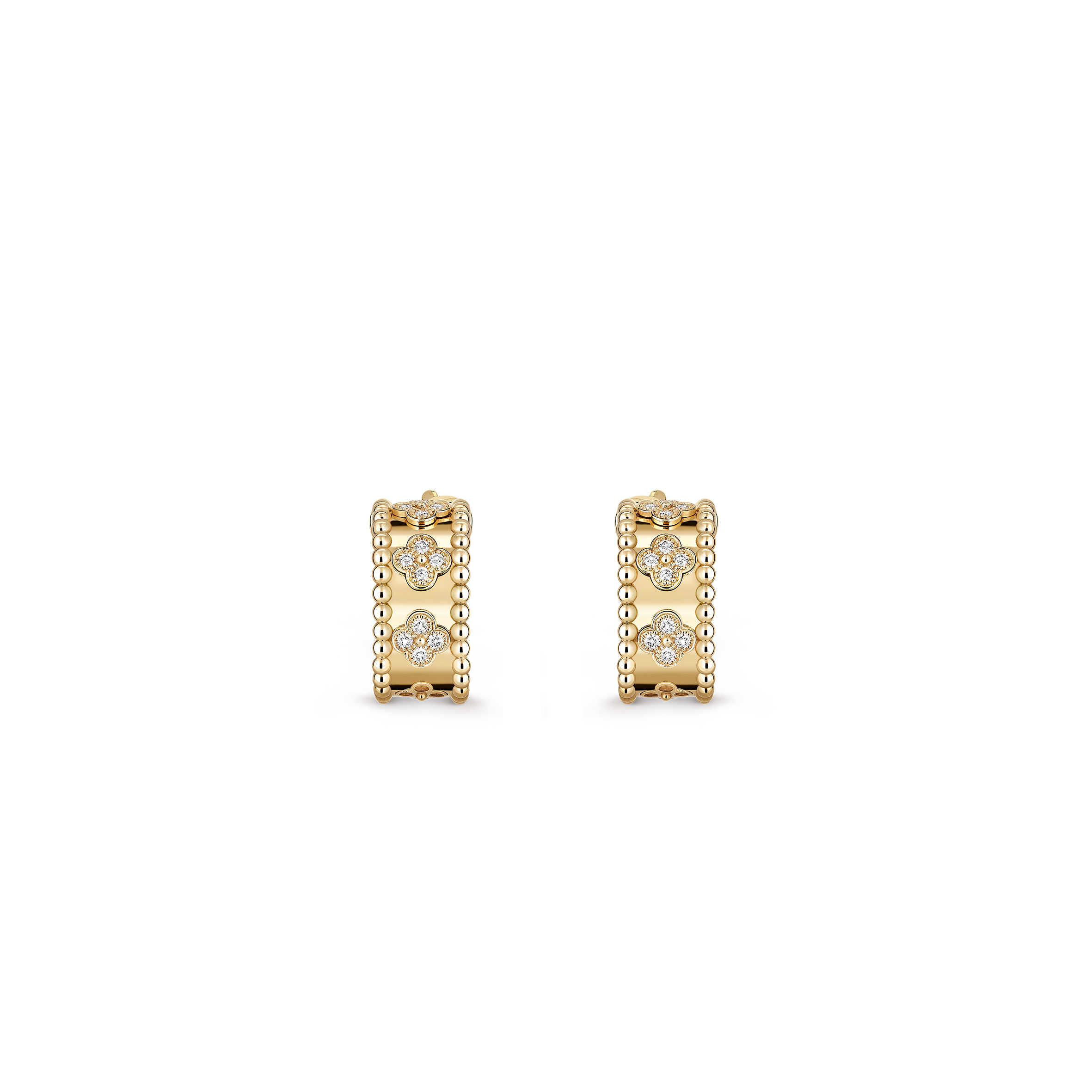 VAN CLEEF ARPELS PERLÉE CLOVERS HOOP EARRINGS VCARO3YE00 VAN CLEEF ARPELS PERLÉE CLOVERS HOOP EARRINGS VCARO3YE00